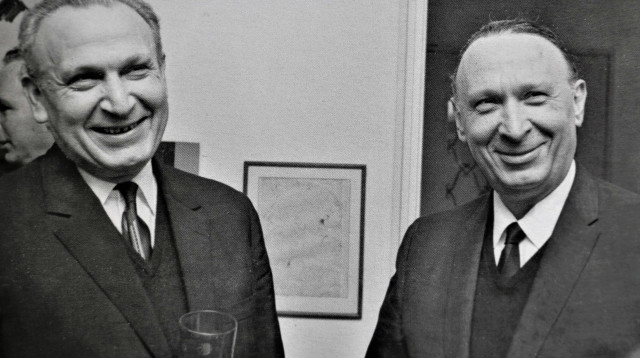 אהרן (מימין) ואפרים קציר (צילום: אריאל בשור)