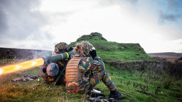 ירי טיל ספייק בתרגיל של צבא גרמניה (צילום: רפאל)