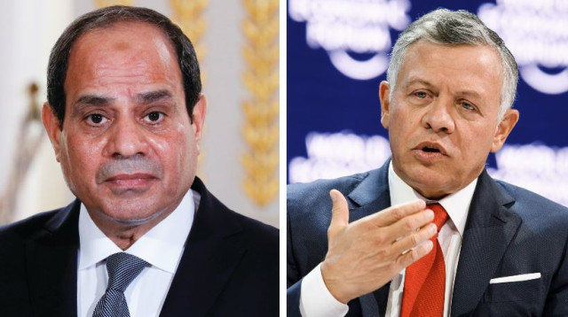 המלך עבדאללה, נשיא מצרים עבד אל פתח א סיסי (צילום: רויטרס,AFP)