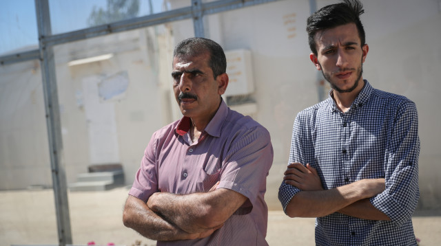 קוסאי ואנואר קטוסה, בנו ואחיו של מחמוד קטוסה (צילום: יונתן זינדל, פלאש 90)