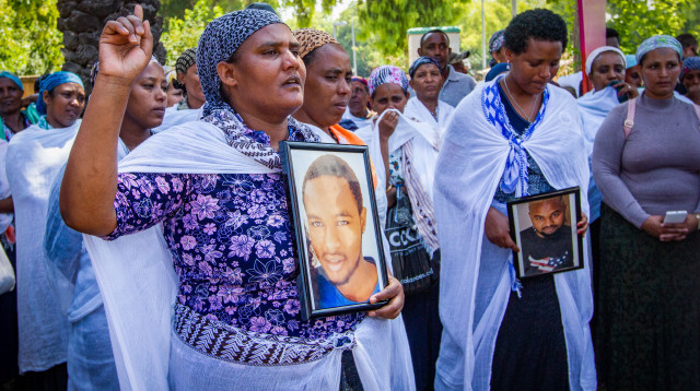 הפגנות בעקבות הרג סלומון טקה (צילום: מאיר ועקנין, פלאש 90)