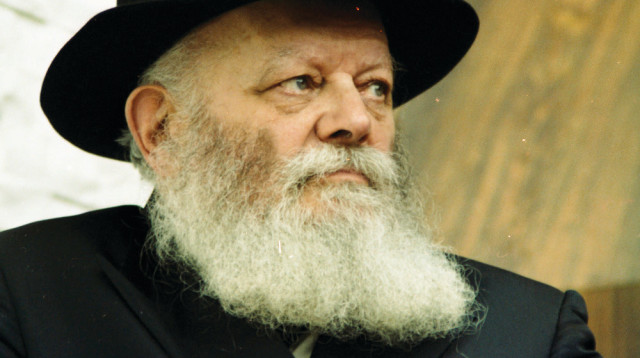 הרבי מלובביץ' (צילום: ישראל זאב גולדשמיד)