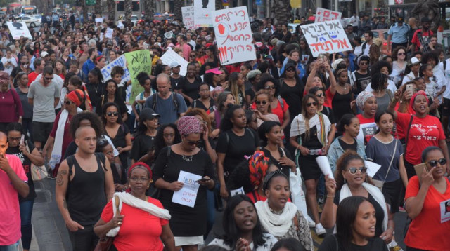 מחאת יוצאי אתיופיה (צילום: אבשלום ששוני)