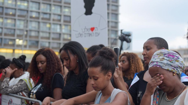 מחאת יוצאי אתיופיה (צילום: אבשלום ששוני)