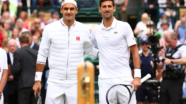 נובאק ג'וקוביץ', רוג'ר פדרר (צילום: קלייב בראנסקיל\GettyImages)