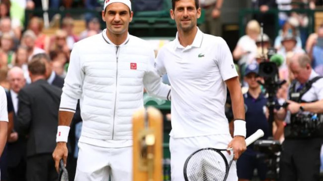 רוג'ר פדרר ונובאק ג'וקוביץ' (צילום: Clive Brunskill/Getty Images)