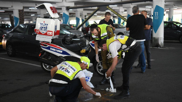 זירת הרצח ברמלה (צילום: אבשלום ששוני)