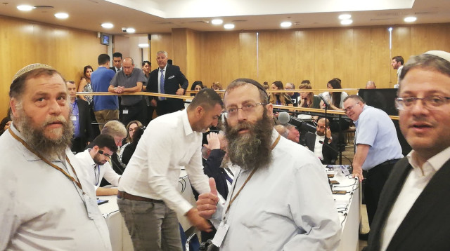 איתמר בן גביר, ברוך מרזל, בנצי גופשטיין (צילום: אריק בנדר)