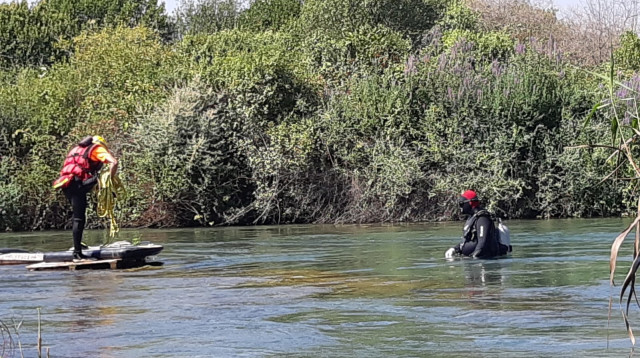 אירוע הטביעה בנחל דן (צילום: דוברות המשטרה)