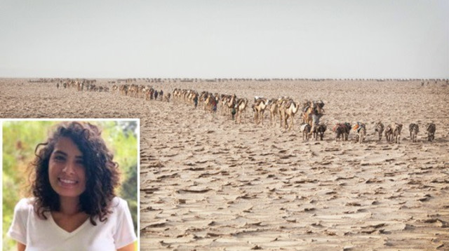 איה נעאמנה ומדבר דנקיל בו היא נעלמה (צילום: באדיבות המשפחה,רויטרס)