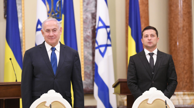 הצהרות ראש הממשלה בנימין נתניהו עם נשיא אוקראינה וחתימת הסכמים (צילום: עמוס בן גרשום, לע"מ)