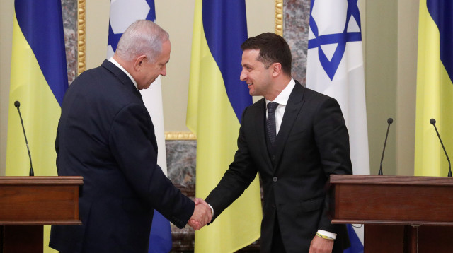 וולודימיר זלנסקי, בנימין נתניהו (צילום: רויטרס)