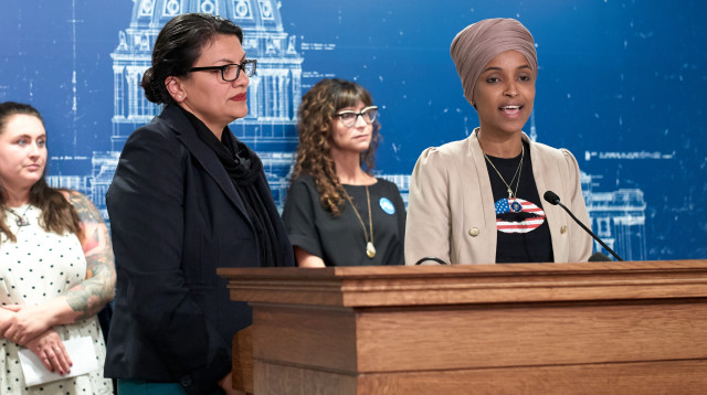 אילהאן עומאר, רשידה טליב (צילום: Getty images)