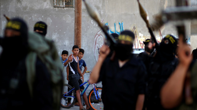 פעילי ג'יהאד אסלאמי בעזה (צילום: רויטרס)