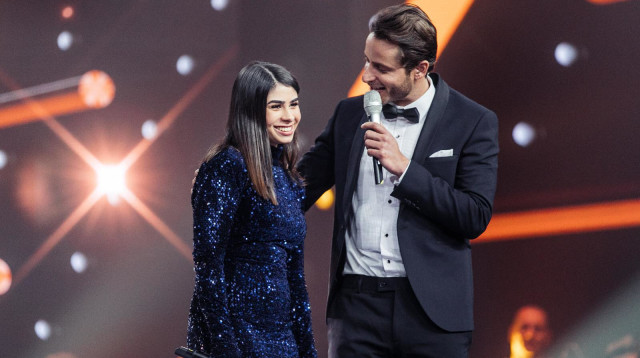 עמית שאולי ומיכאל אלוני לאחר הניצחון (צילום: מיכה לובטון)