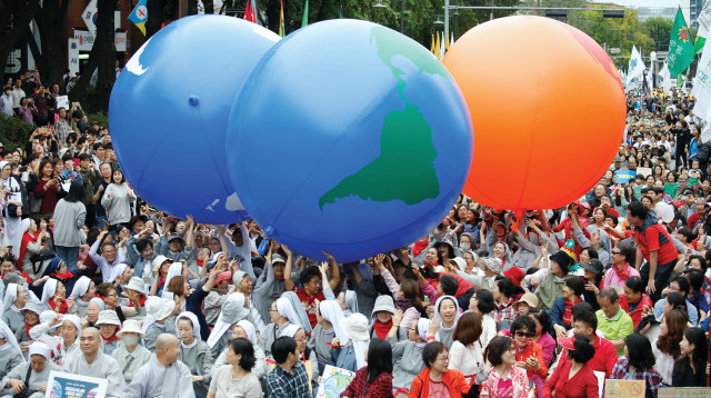 מחאת האקלים בסיאול (צילום: רויטרס)