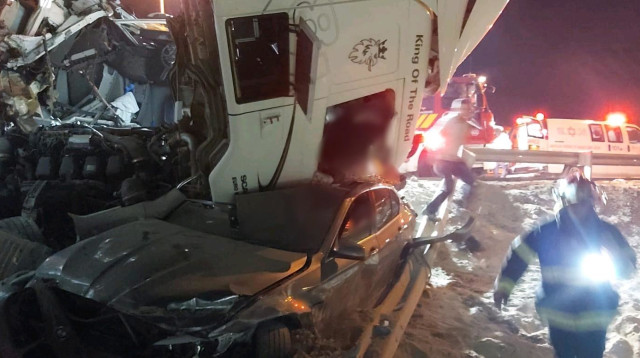 תאונה בצומת רותם (צילום: תיעוד מבצעי מד"א)