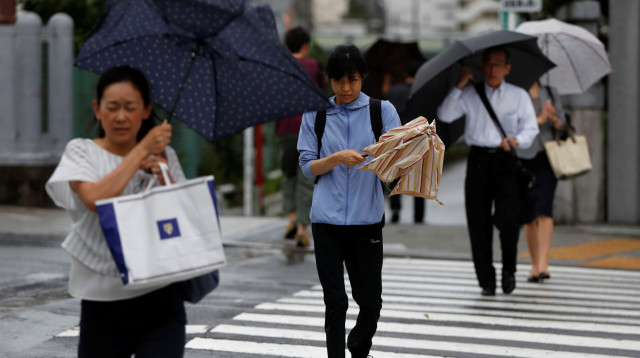 סופת טייפון בטוקיו, יפן (צילום: רויטרס)