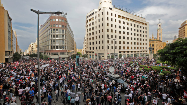 הפגנות בלבנון (צילום: ANWAR AMRO/AFP via Getty Images)