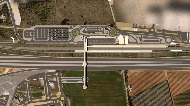 המסילה המזרחית של רכבת ישראל (צילום: הדמיה: אלי ארמון מתכננים ובוני ערים)