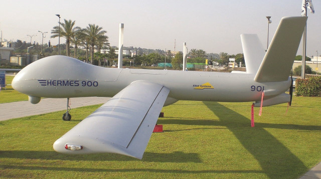 כטב"מ הרמס 900 מתוצרת אלביט (צילום: טל ענבר)