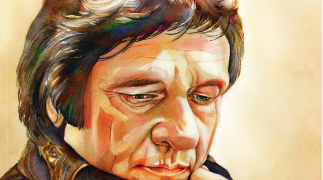 איור: ג'וני קאש (צילום: נעמי ליס-מיברג)