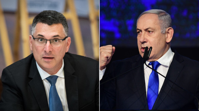 בנימין נתניהו, גדעון סער (צילום: תומר נויברג,יונתן זינדל, פלאש 90)