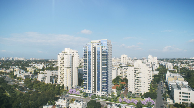 הדמיה של פרויקט מגורים באמצעות קבוצת רכישה של חברת סופרין בנאות אפקה תל אביב (צילום: הדמיה: 3DVISION)