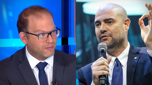 אמיר אוחנה, אביעד גליקמן (צילום: יונתן זינדל, פלאש 90,צילום מסך רשת 13)