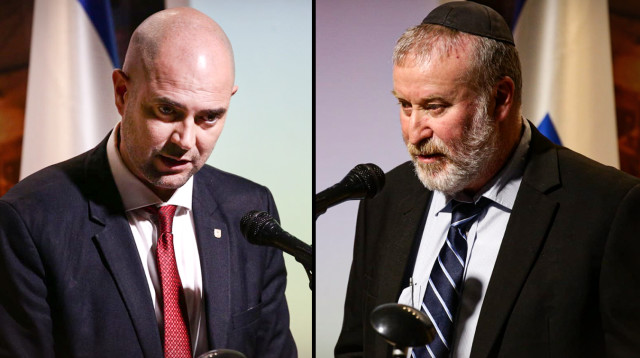 אביחי מנדלבליט, אמיר אוחנה (צילום: יהונתן זלצר/TPS)