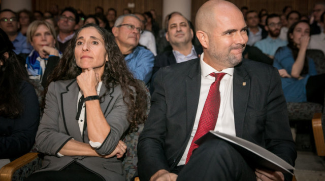 אורלי בן ארי גינזברג, אמיר אוחנה (צילום: אוליבייר פיטוסי, פלאש 90)