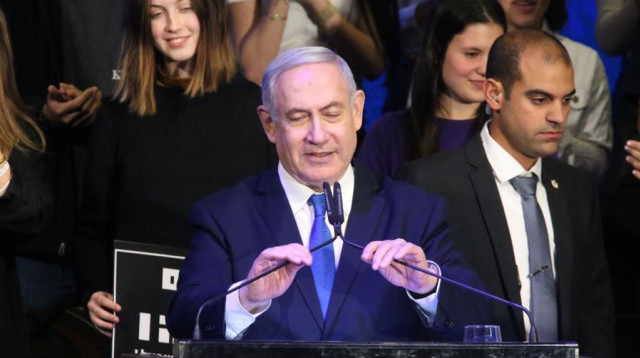 נתניהו נואם בהדלקת נרות בליכוד  (צילום: אבשלום ששוני)