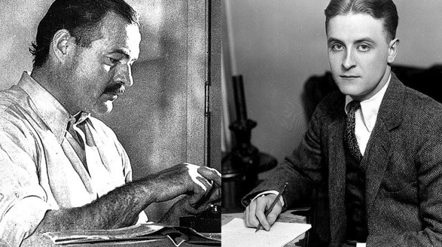 ארנסט המינגוויי, סקוט פיצג'רלד (צילום: Lloyd Arnold,מתוך ויקיפדיה)