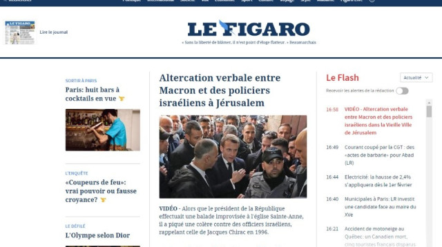 כותרת לה פיגארו (צילום: צילום מסך)