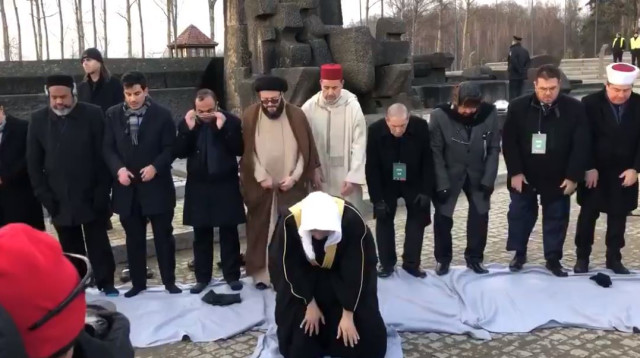 מוחמד אל-עיסא באושוויץ (צילום: צילום מסך)