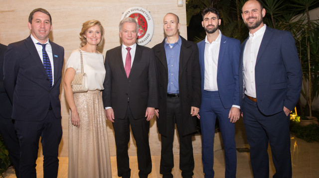 מימין לשמאל: מנכ"ל קרן ההשקעות Unorthodox, יחיאל לנצקרון; מנכ"ל WOLT ישראל, אמרי גלאי; מנכ"ל נוקיה י (צילום: יוליה פוטוארט)