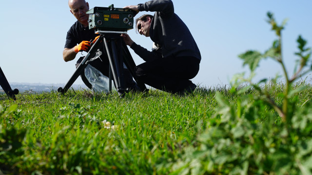 מערכת לייזר ליירוט בלונים  (צילום: דוברות המשטרה)