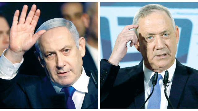 בני גנץ, בנימין נתניהו (צילום: רויטרס)