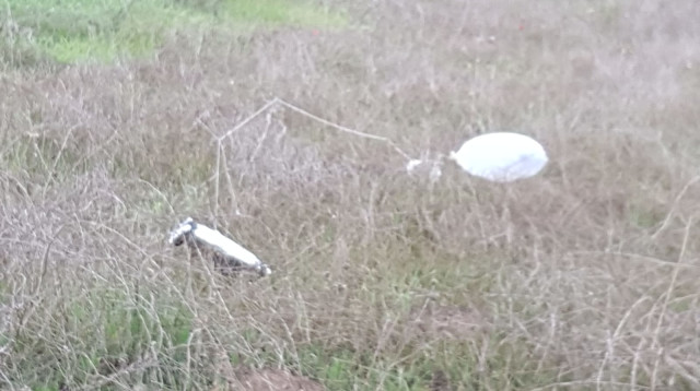 בלוני נפץ בדרום. קרדיט: דוברות המשטרה (צילום: דוברות המשטרה)