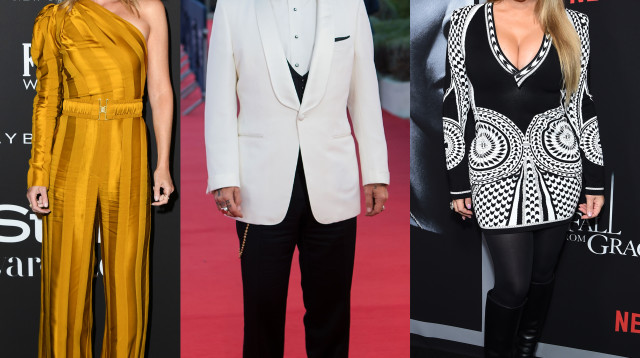 ג'וני דפ, מריה קארי, אלן פומפאו (צילום:  Jamie McCarthy, Loic Venance,  Jon Kopaloff \ Getty Images)