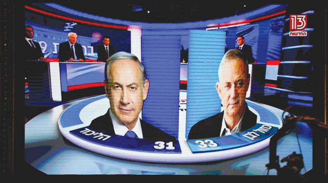 סקר מנדטים בחדשות 13 (צילום: צילום מסך חדשות 13)