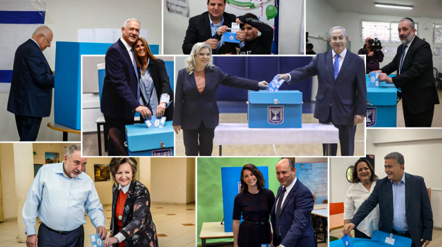 בחירות ראשי המפלגות (צילום: מרק ישראל סלם,דוברות הרשימה המשותפת,אוליבייר פיטוסי, פלאש 90,יונתן זינדל,דוברות העבודה גשר מרצ)