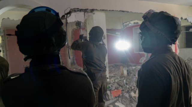 הרס בתי רוצחי רנה שנרב (צילום: דובר צה"ל)