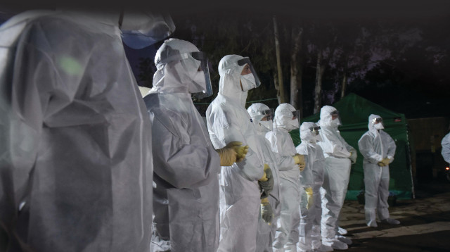 מיגון קורונה בתל השומר  (צילום: אבשלום ששוני)