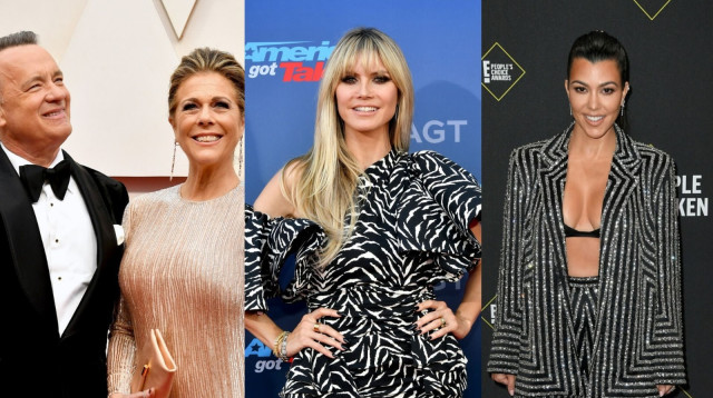 קורטני קרדשיאן, היידי קלום, טום הנקס (צילום: Amy Sussman,Frazer Harrison/Getty images)