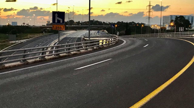 כבישים ריקים, סגר על ישראל (צילום: אבשלום ששוני)