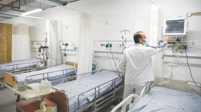 מחלקת קורונה בצפת  (צילום: דוד כהן פלאש 90 )