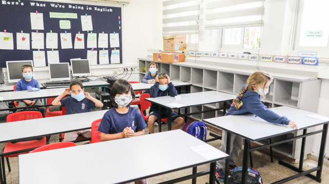 קורונה בבתי הספר (למצולמים אין קשר לנאמר בכתבה) (צילום: מרק ישראל סלם)