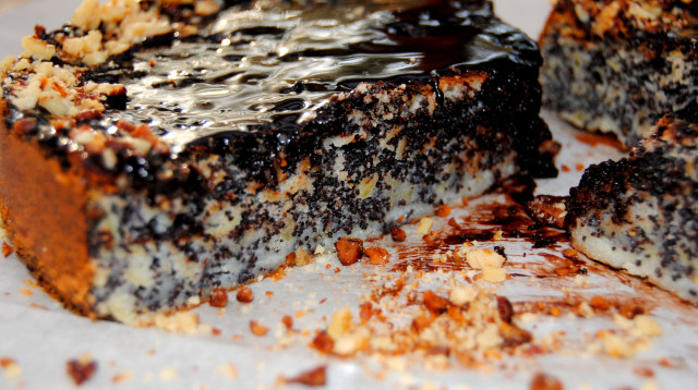 עוגת פרג ושוקולד  (צילום: פסקל פרץ-רובין)