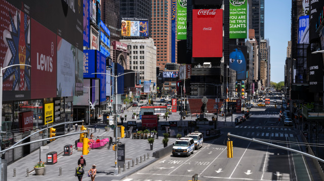 טיימס סקוור בניו יורק  (צילום: REUTERS/Lucas Jackson)